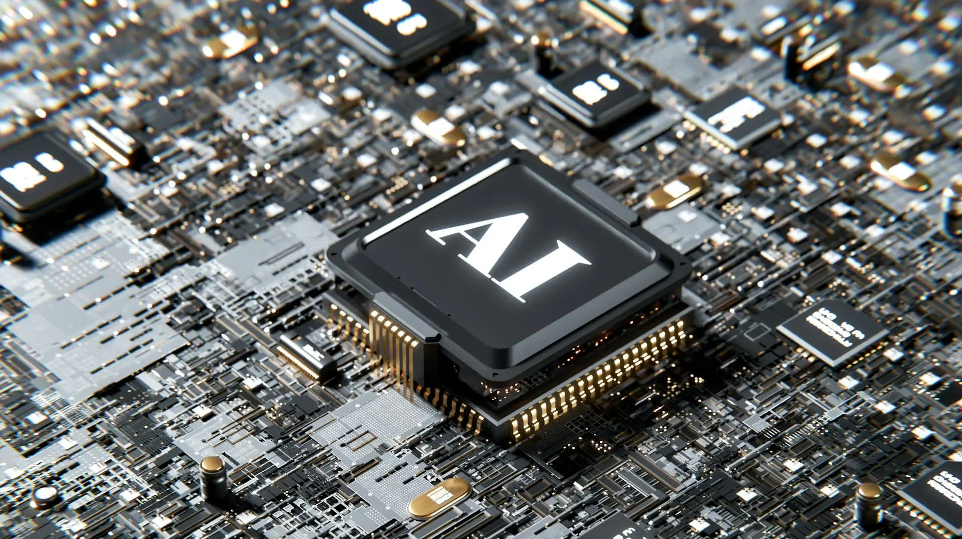 a computer chip with the letter a on top of it